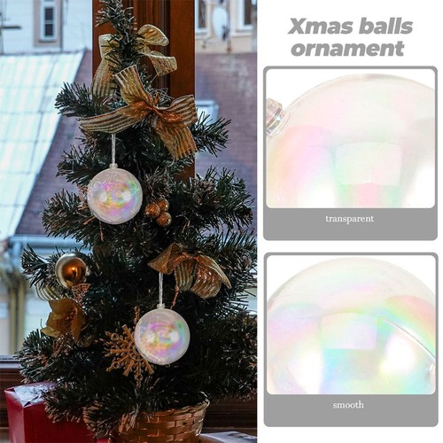 20 Stück durchsichtige, befüllbare Weihnachtskugeln aus Kunststoff, schillernde - Bild 6 von 12