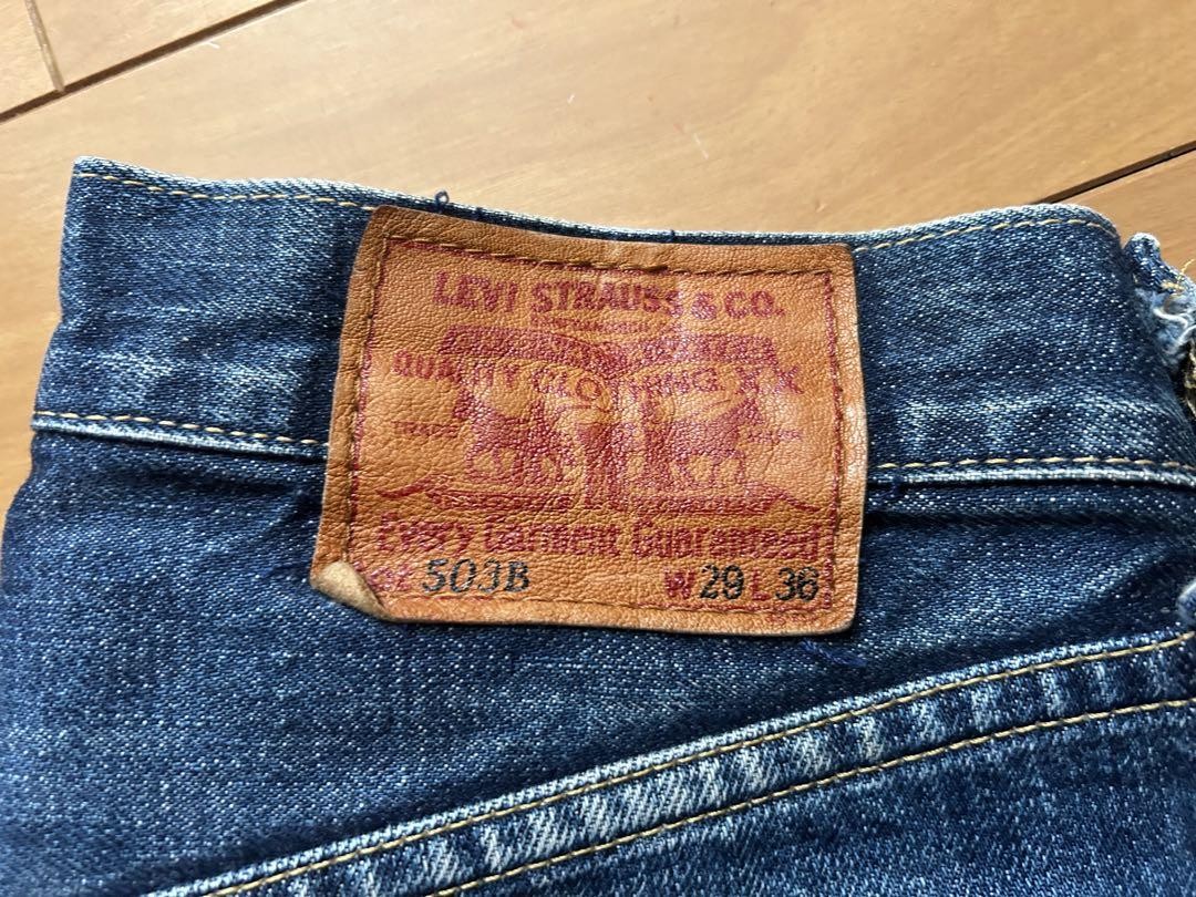 LEVIS 503B XX BIG E Selvedge Denim Jeans W29 90s Japan Blue 140th