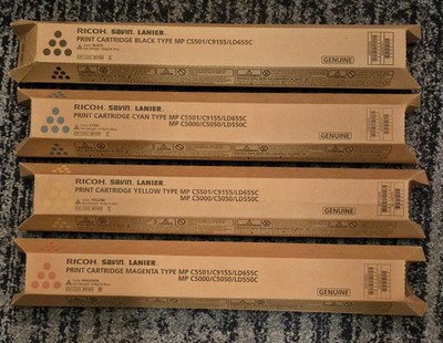 Ricoh C5501/C9155/LD655C Multicolor Print Cartridges C4501.  New OEM