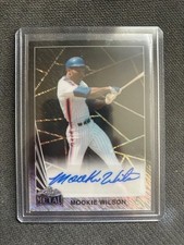 2024 Leaf Metal  MOOKIE WILSON # 1/1 (Jersey #) Silver Shimmer Auto NY Mets
