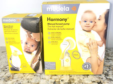 2x MEDELA Harmony Manual Breast Feeding Pump  Silicone Milk Collector COMBO LOT