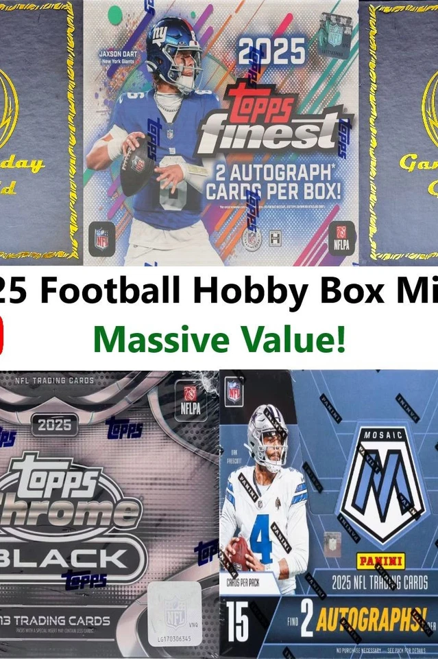 Break #623 Chrome Black Finest 2025 Hobby Box Mixer x5