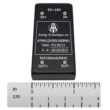 ATMV12V50V160MA1 8W Isolated DC-DC Power Module 12V Input 50V 160mA Output