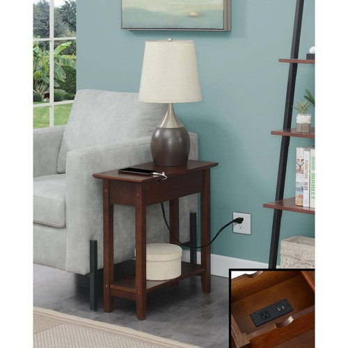 Convenience Concepts American Heritage 11 in. Espresso Standard Rectangular MDF - Picture 7 of 8