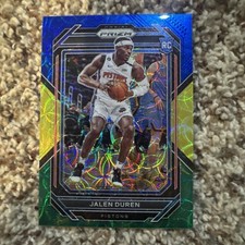 Blue Yellow & Green! 🚨2022-23 Panini Prizm Jalen Duren RC Pistons Rookie #239