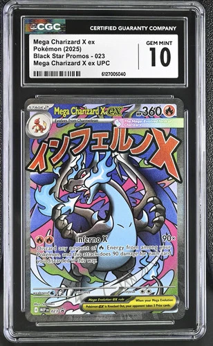 Mega Charizard X ex 2025 Pokemon Black Star Promos CGC 10 #023