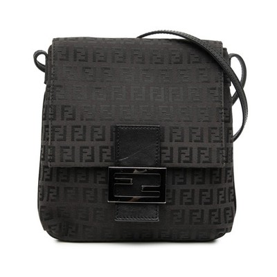 Fendi Zucchino Canvas Crossbody | Pre-Loved | Black | Authenticated