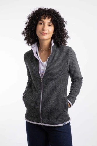 Weird Fish Ariana Full Zip Grid Fleece