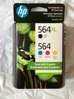 HP 564XL Black & 564 Tri-Color Standard Ink Cartridges Exp: 03/2026 Printer Ink