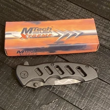 MTech LinerLock Web-Etched Blade NIB Black Stainless Steel Blade MX-8026A - K110