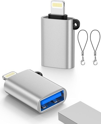 2 Pack Lightning to USB 3.0 OTG Adapter Camera Card Reader Flash Drive iPhone