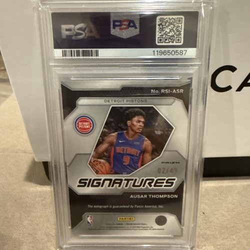 2023-24 Panini Prizm Rookie Signature Ausar Thompson Blue /49 PSA 9 - 第 2/3 張圖片