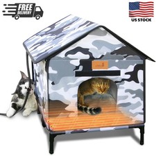 Heated Cat House for Outdoor Use Weatherproof, Sturdy, Insulated, Easy Setup