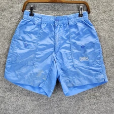AFTCO Shorts Mens Size 28 Blue Nylon Fishing Outdoor Cargo
