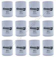 Service Pro M4477 Engine Oil Quality Filter for 02-11 Camry 88-11 Corolla 12pcs