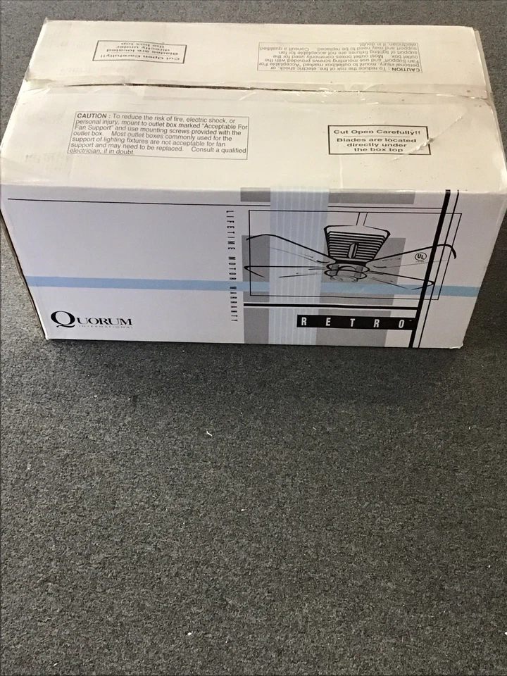 Ventilador de techo Quorum International Harley Davidson #93525-14 luz y control de pared Foto 4 de 4