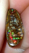 Opalton Boulder Opal Gemstone Cabochon.  Polished Australian Opal