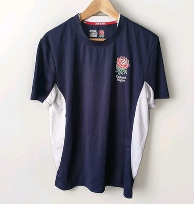 Offizielles England Rugby T-Shirt - UK M - marine weiß - sehr guter gebrauchter Zustand