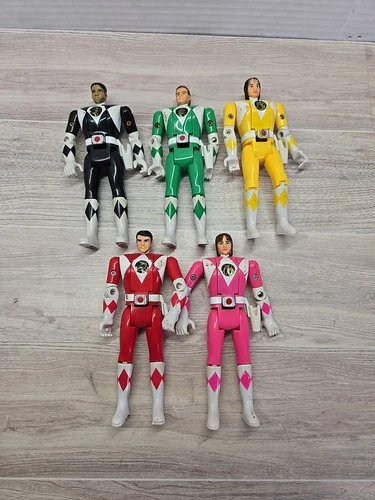 1993 Vintage lot of 5 Bandai Mighty morphing POWER RANGERS flip heads FIGURES