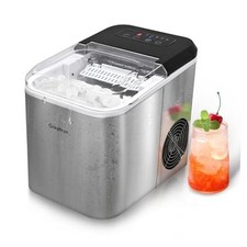 Countertop Ice Maker, 9 Ice Cubes in 6 Mins, 33 Lbs/24 Hrs, 2 Ice Cube Sizes,