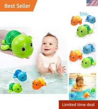 Bath Toys for Toddlers 1-3, Wind Up Swimming Turtle Baby Bath Toys, 3 Pack