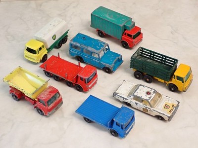 Vintage Lot Of 8 Early Matchbox Lesney No 4 10 12 23 44 55/59 60 70 ~ Fair/Good