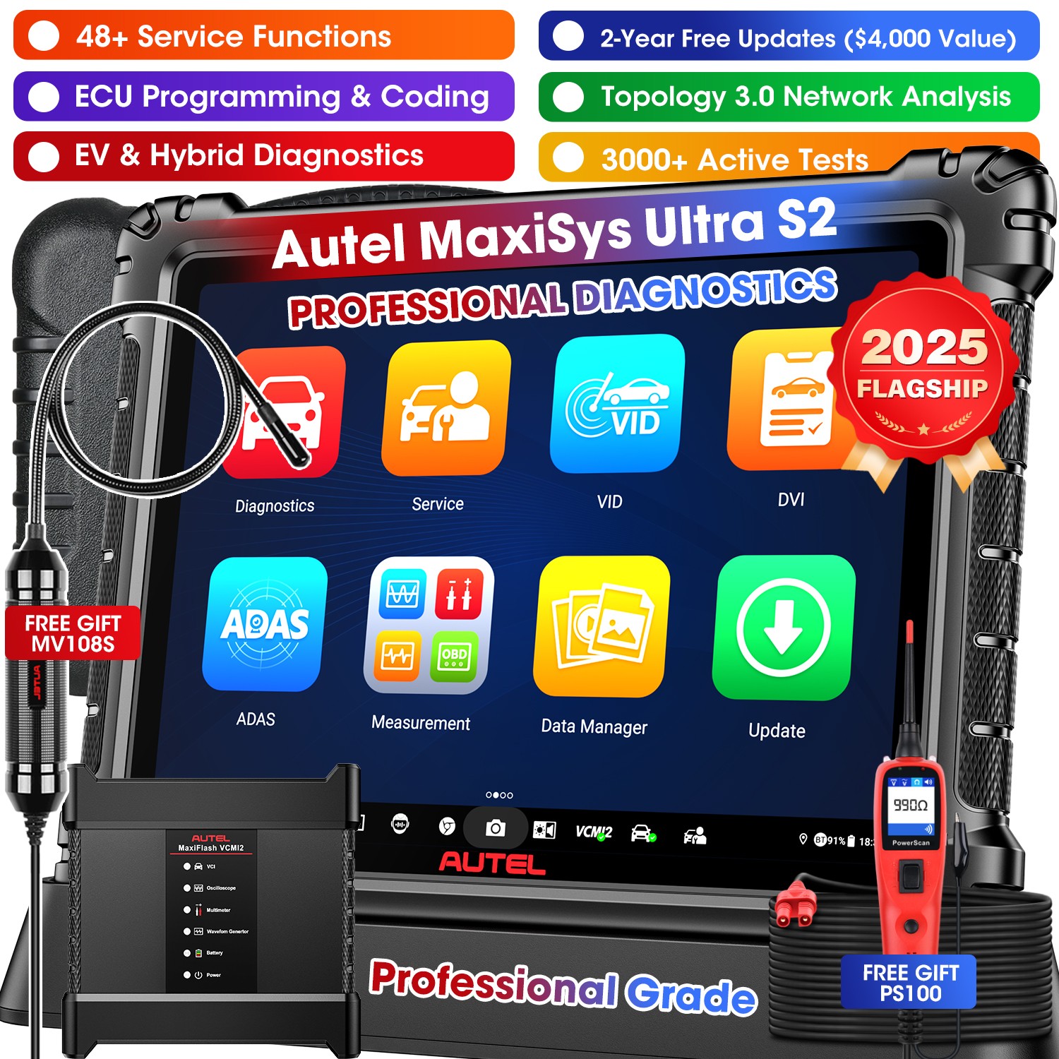 2026 Autel Ultra S2 Real Intelligent AI Diagnostics Scanner for all Vehicles