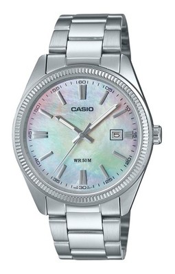 Casio Analog Ion Plated Stainless Steel Mother Of Pearl MTP1302DS-7AV Mens Watch