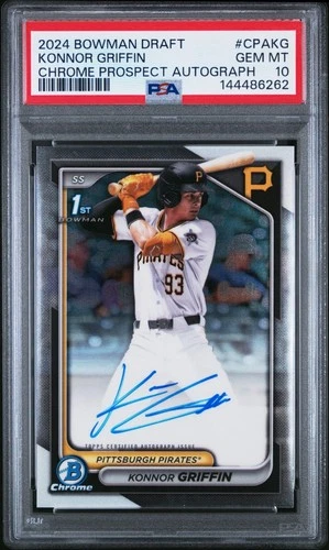 2024 Bowman Draft Konnor Griffin Chrome Auto 1st #CPA-KG Pirates PSA 10
