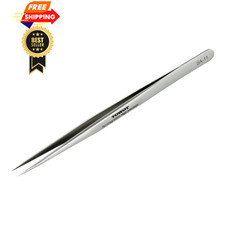 TOWOT Precision Tweezers, Stainless Steel Pointed Tweezers for 140mm, Silver