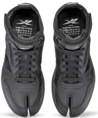 【新品/29.5cm】MAISON MARGIELA X REEBOK Maison Margiela x Reebok Classic Leather Tabi High Black Sneakers