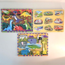 Melissa  Doug Wooden 1 Sound Puzzle On The Move Vehicles Tested Working 2 Other