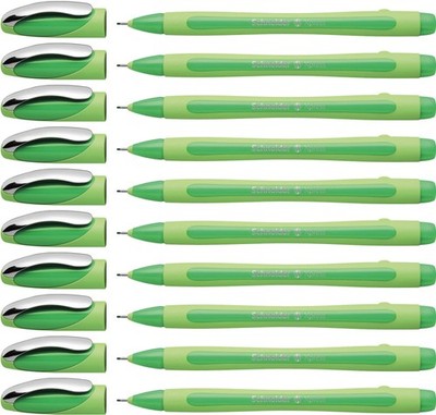 Schneider Xpress Fineliner Green Marking Pen Box Of 10 Ergonomic 0.8Mm Tip