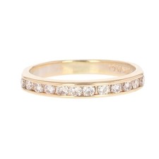 .35ctw Round Cut Diamond Channel-Set Wedding Band Ring 14k Yellow Gold Size 6.5