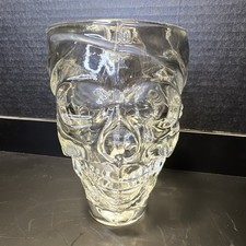 Luminarc Pirate Skull Head Glass Mug with Handle 30oz Heavy Made in USA EUC