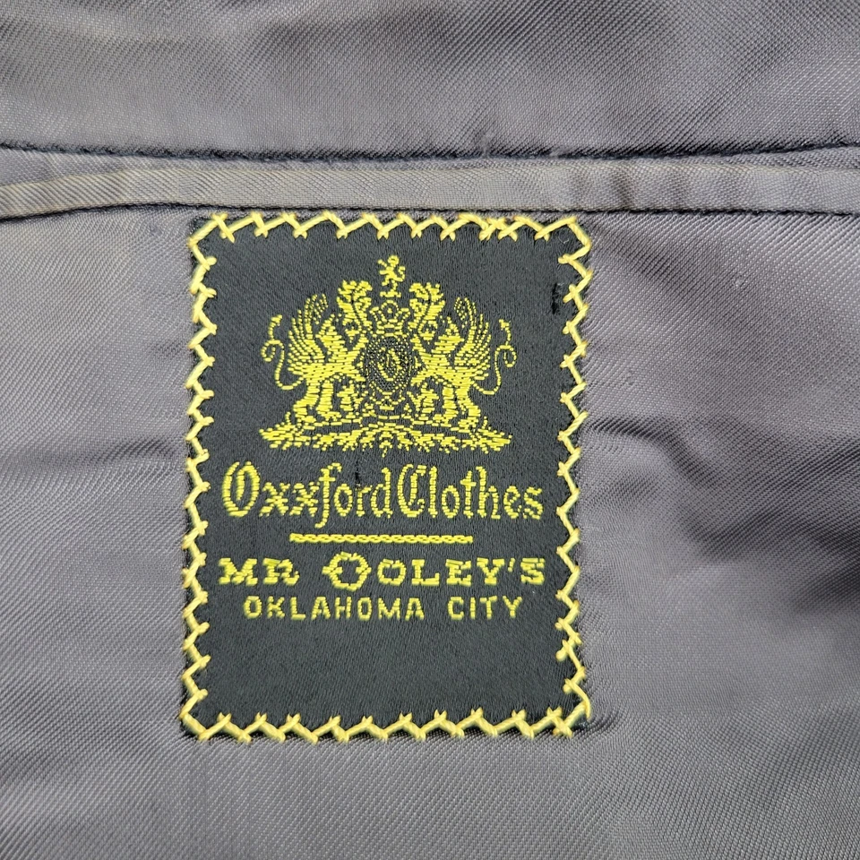 Blazer Oxxford Clothes para Hombres 40R Gris Pata de Gallo Bolsillos Traje Chaqueta Abrigo Deportivo Foto 3 de 4