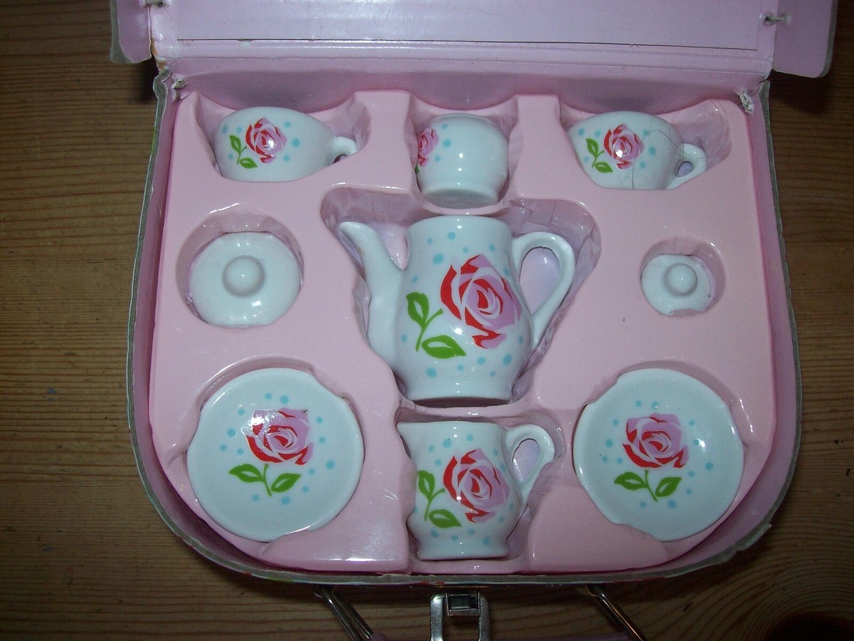 Ceramic Tea Argos Tea Set Toy Child's China Tea Set/Carry Case
