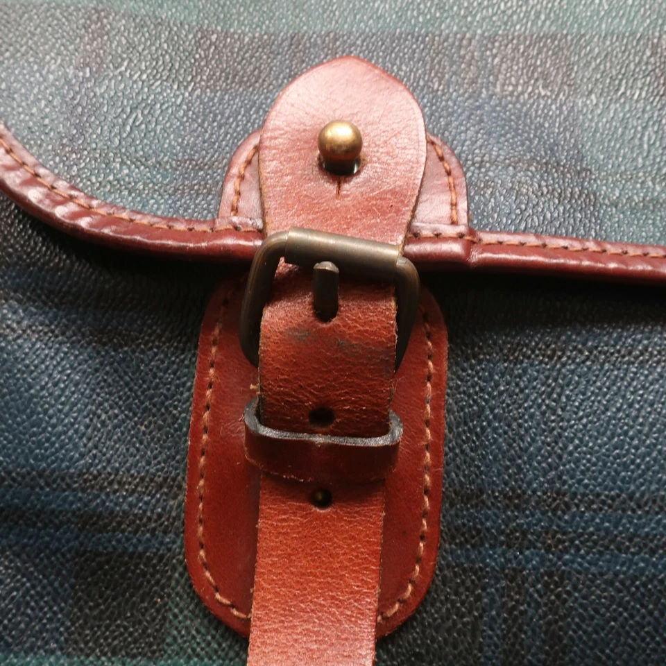 Vintage Polo Ralph Lauren Blackwatch Messenger Purse Shoulder Bag Plaid Large - Image 2 of 4
