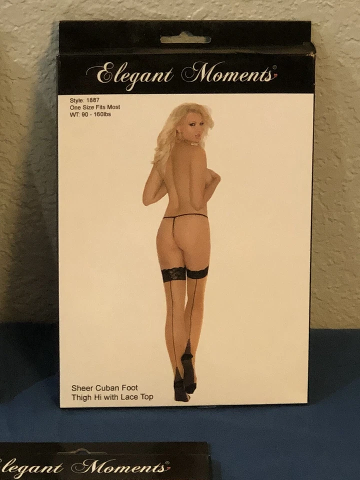 MOMENTOS ELEGANTES Lote de 7 Pantimedias Transparentes Sin Entrepierna Muslo Alto con Top de Encaje Foto 4 de 4