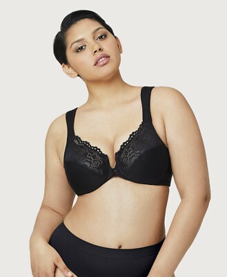 Glamorise Elegance Vollfigur Wonderwire Front Close BH 1245 BRANDNEU.