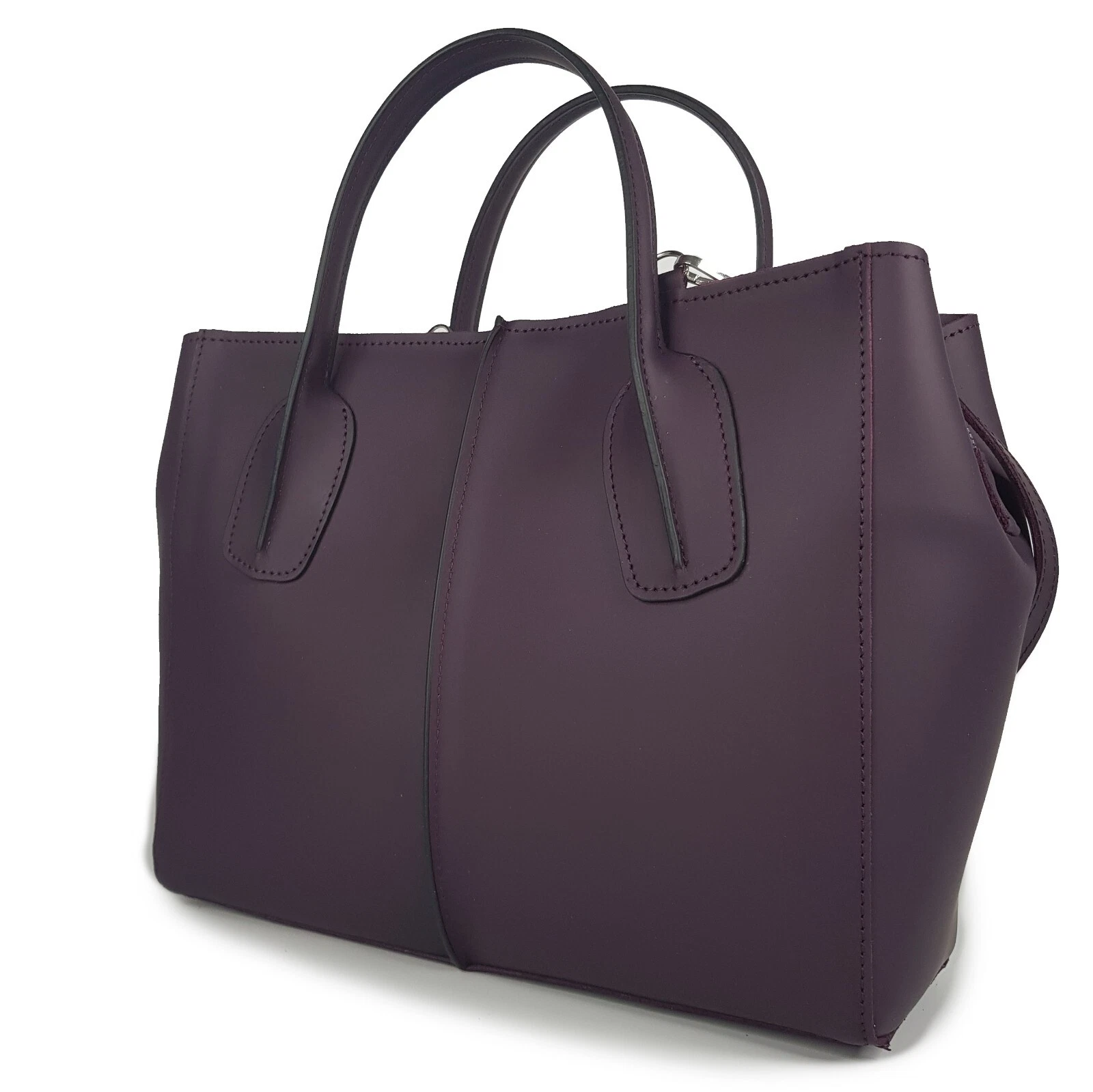 COACH Borsa donna VERA pelle lilla borsetta tracolla tote bag lavanda ufficio