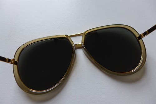 Gafas de sol Gucci Avlator en acetato verde pálido - Nuevas, PVP £445 - Imagen 11 de 15