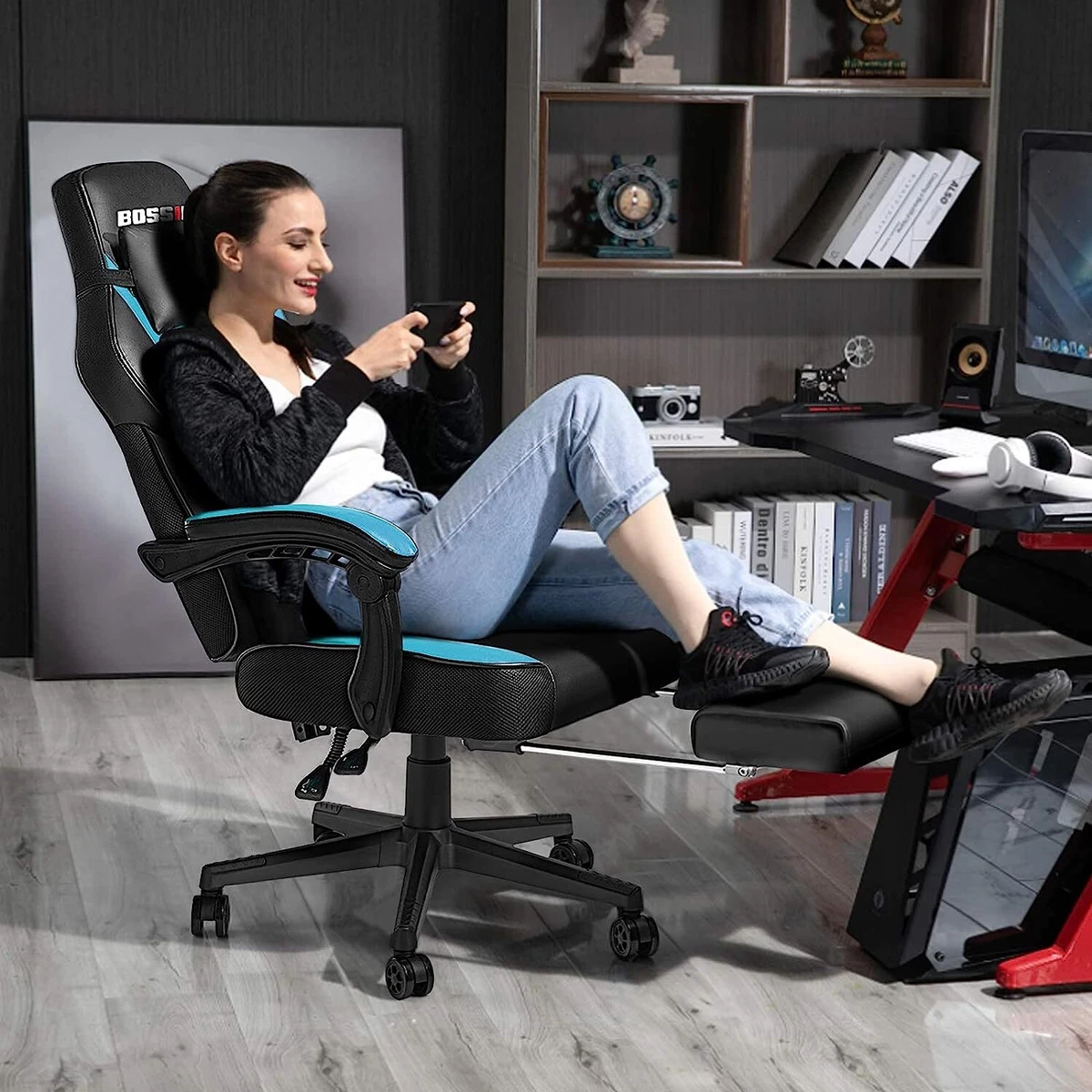 Ergonomic Chair With Footrest