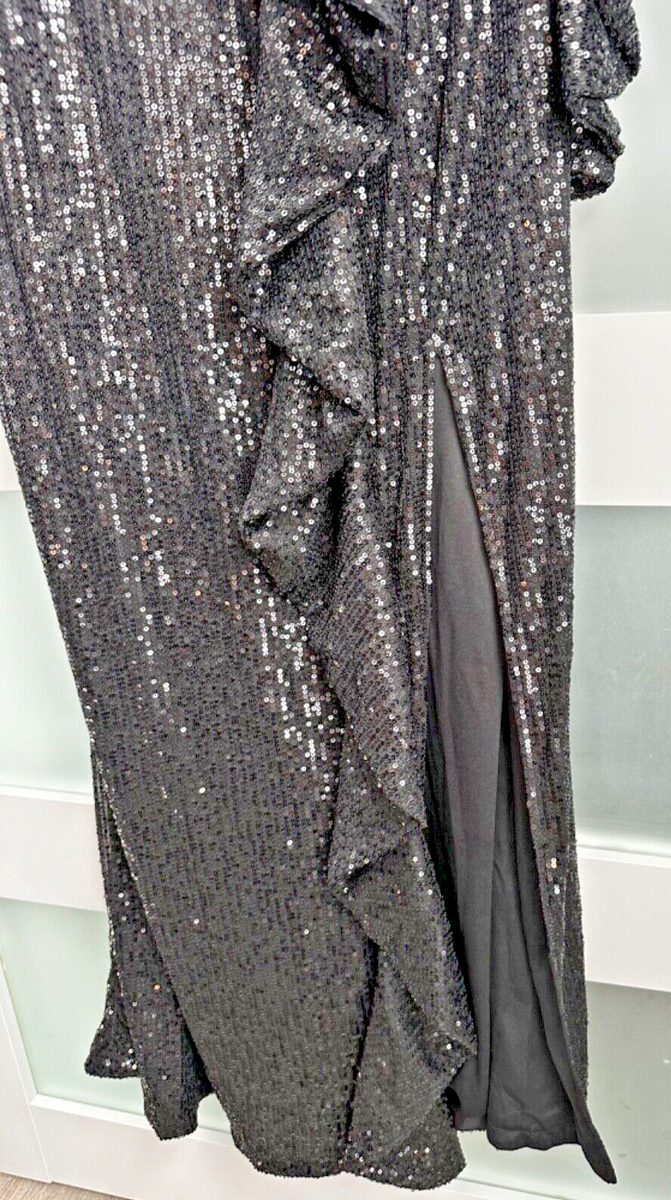 Fashion Nova Plus 2X Black Sequins Dress Mother of Bride Formal Cruise NWT  | eBay