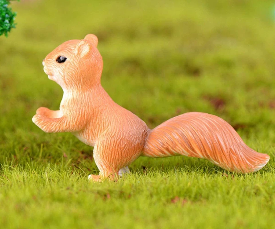 Miniature Fairy Garden Squirell Peacock Bonsai Terrarium Garden Decor Ladscape - Image 3 of 4