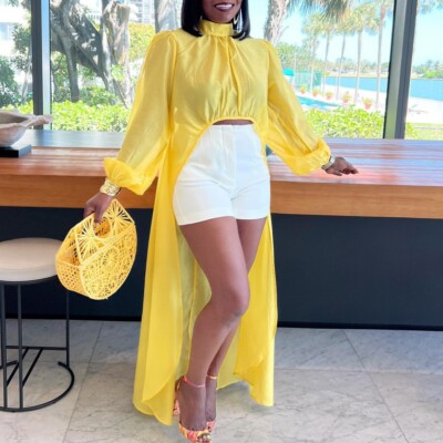 loose v neck mini dress New Summer Puff Sleeve Casual Women Loose V-neck Short Sleeve Dress –  Global Fashions GC