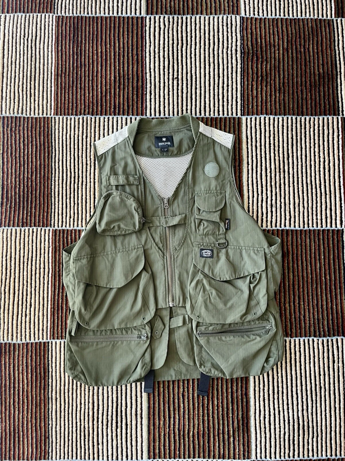 Snow Peak Fishing Vest Nylon JK-17SU111 Used Small Medium