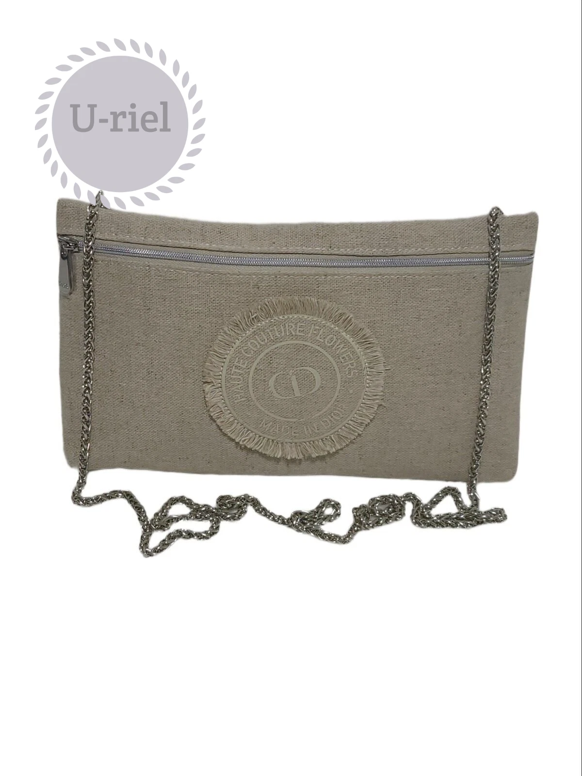 Trousse à maquillage Dior nude beige toile convertie en sac 