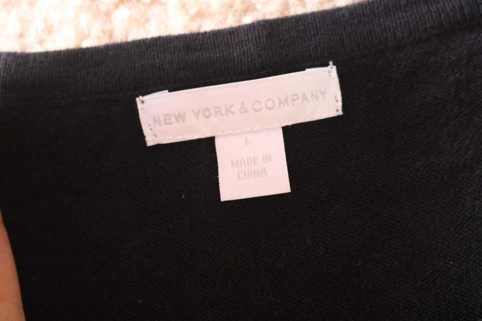 Cardigã feminino New York & Company mistura de algodão tamanho G grande - Imagem 3 de 4