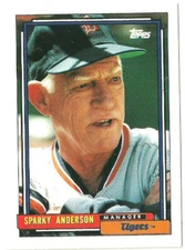 SPARKY ANDERSON DETROIT TIGERS #381 - TOPPS NM-MT 1992